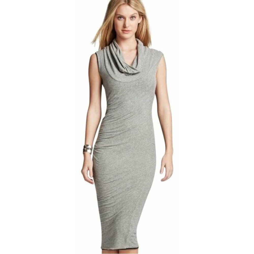JAMES PERSE Standard Cowl Neck‎ Gray Dress Size 3